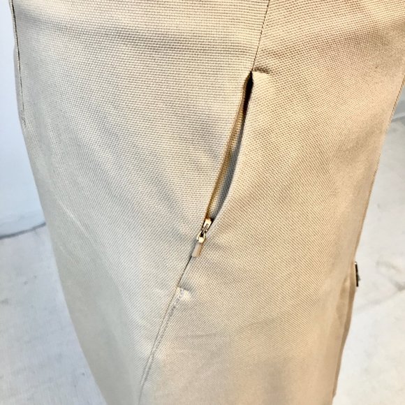Worth 10 Transitional Zipper Pencil Skirt Tan - Picture 5 of 13